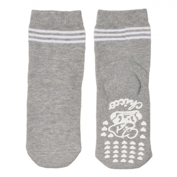Чорапи с бели ивици за бебе, сиви Chicco 245811 