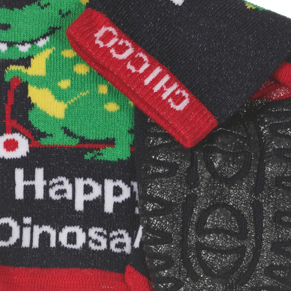 Чорапи Happy Dinosaur за бебе, тъмно сини Chicco 245824 2