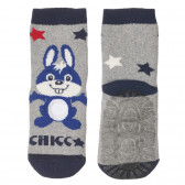 Чорапи със зайче за бебе, сиви Chicco 245825 