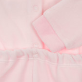 Плюшен гащеризон с надпис на бранда за бебе, розов Chicco 245861 3