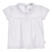 Памучна тениска с якa за бебе, бяла Chicco 245875 