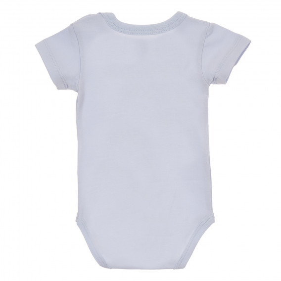 Памучен комплект от два броя бодита с къс ръкав за бебе, бяло и синьо Chicco 245891 7