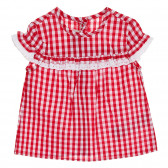 Памучна карирана рокля за бебе, червена Chicco 245899 
