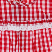 Памучна карирана рокля за бебе, червена Chicco 245900 2