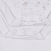 Памучен комплект от два броя бодита с къс ръкав за бебе, бели Chicco 245913 4