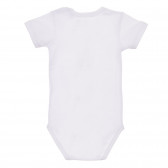 Памучен комплект от два броя бодита с къс ръкав за бебе, бели Chicco 245914 5