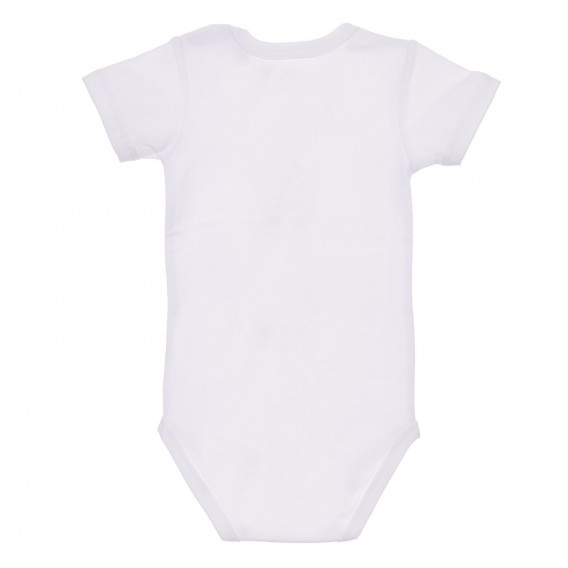 Памучен комплект от два броя бодита с къс ръкав за бебе, бели Chicco 245914 5