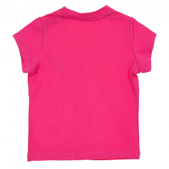 Памучна тениска с щампа на брокатено сърце за бебе, розова Chicco 245929 4