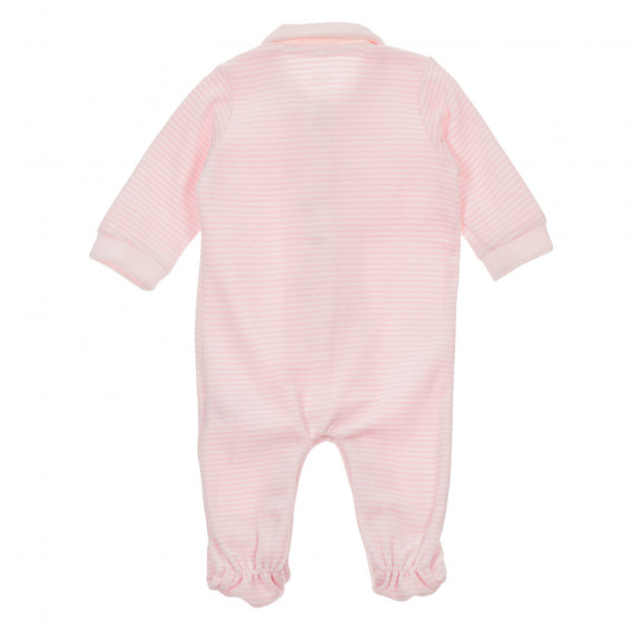 Памучен кариран розов гащеризон със зайче за бебе момиче Chicco 245945 4