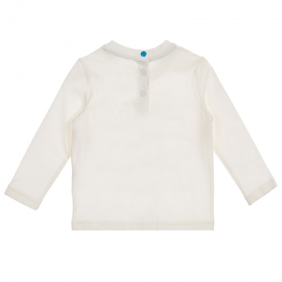 Памучна блуза с графичен принт за бебе, бяла Chicco 246000 4