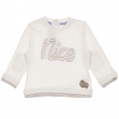 Памучна блуза с апликация Nice за бебе, бяла Chicco 246009 