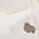 Памучна блуза с апликация Nice за бебе, бяла Chicco 246011 3