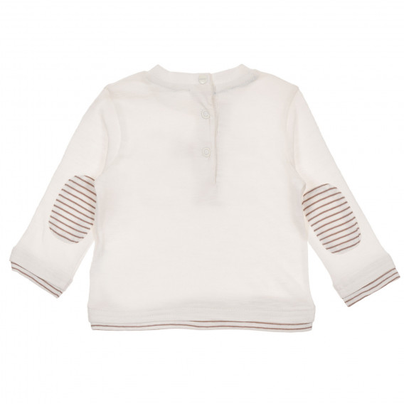 Памучна блуза с апликация Nice за бебе, бяла Chicco 246012 4