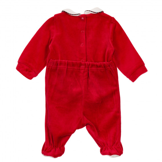 Памучен коледен гащеризон с коледни мотиви за бебе, червен Chicco 246020 4