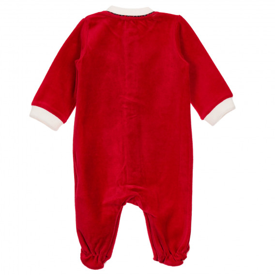 Плюшен гащеризон с коледни мотиви за бебе, червен Chicco 246028 4