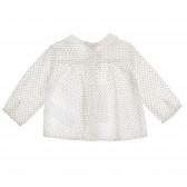 Памучна блуза с фигурален принт за бебе, бяла Chicco 246060 4