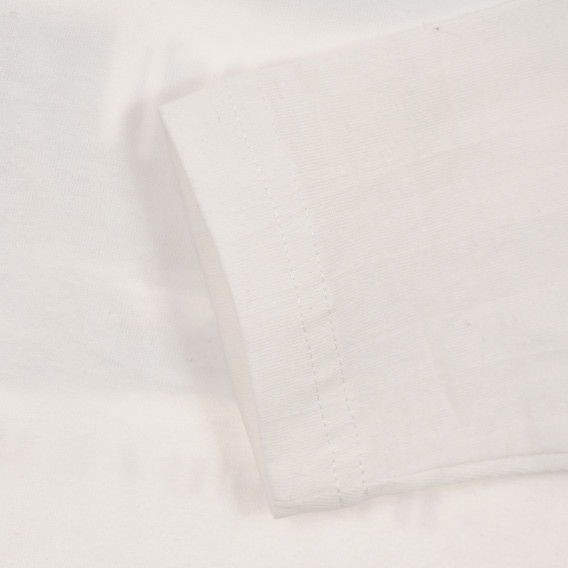 Памучна блуза с графичен принт, бяла Chicco 246071 3
