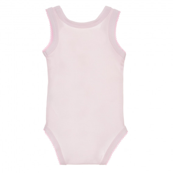Памучен комплект от два броя бодита за бебе, бяло и розово Chicco 246083 5