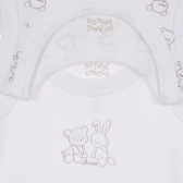 Памучен комплект от два броя бодита за бебе, бели Chicco 246102 3