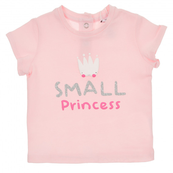 Памучна тениска Small Princess за бебе, розова Chicco 246116 