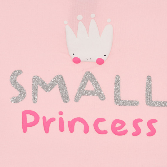 Памучна тениска Small Princess за бебе, розова Chicco 246117 2