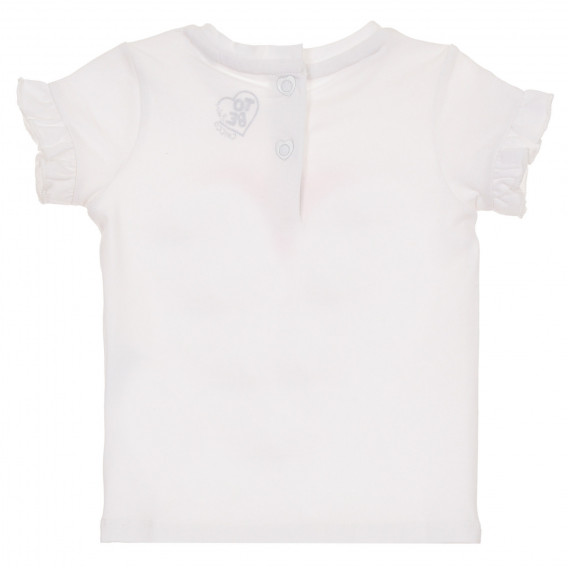 Памучна тениска със сърце за бебе , бяла Chicco 246131 4