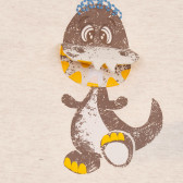 Памучна тениска с щампа на динозавър за бебе, беж Chicco 246149 2