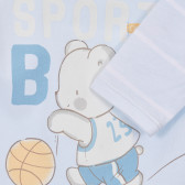 Памучен комплект от боди и гащеризон Sport boy за бебе, синьо Chicco 246161 2