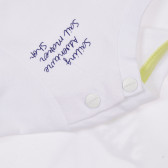 Памучна тениска с графичен принт за бебе, бяла Chicco 246172 3