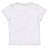 Памучна тениска с графичен принт за бебе, бяла Chicco 246173 4