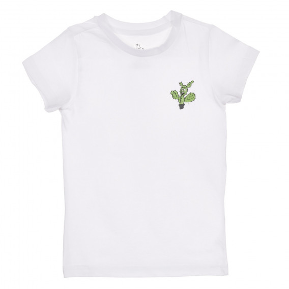 Памучен комплект от два броя тениски с щампа на кактус за бебе Chicco 246186 2