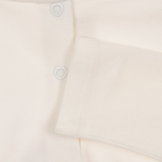 Памучна блуза с апликация за бебе, бяла Chicco 246196 3