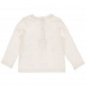 Памучна блуза с апликация за бебе, бяла Chicco 246197 4