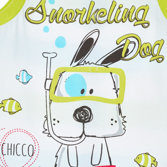 Памучен гащеризон с щампа на куче за бебе, многоцветен Chicco 246211 2