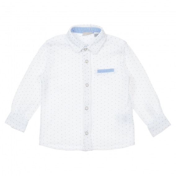Памучна риза с фигурален принт за бебе, бяла Chicco 246218 