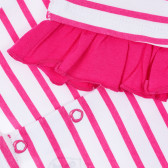 Памучна раирана блуза с къдрички за бебе, розова Chicco 246224 3