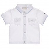 Памучна блуза с къс ръкав за бебе, бяла Chicco 246238 