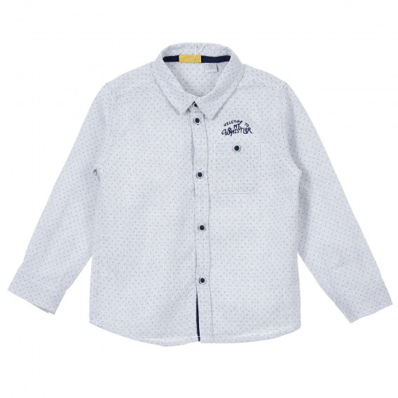 Памучна риза с фигурален принт за бебе, бяла Chicco 246246 