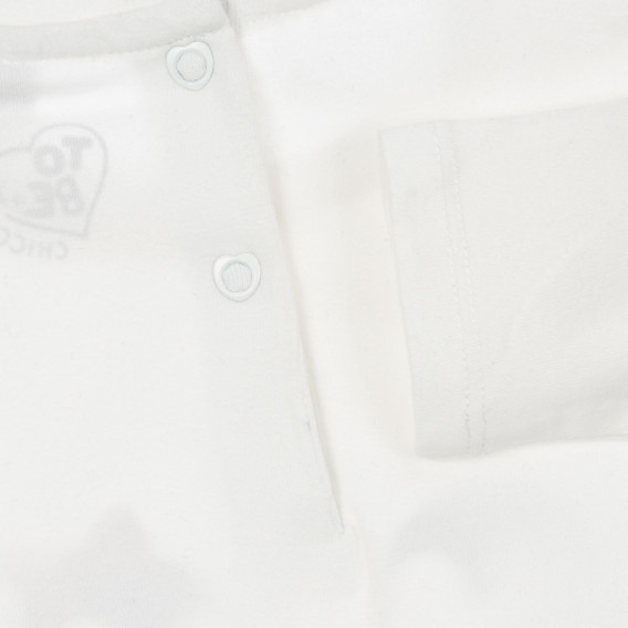 Памучна блуза с щампа на пингвини за бебе, бяла Chicco 246251 2