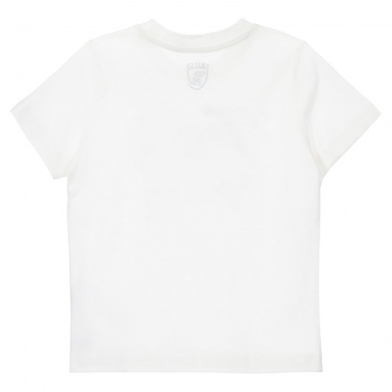 Памучна тениска с графичен принт, бяла Chicco 246265 4