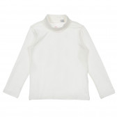 Памучна блуза тип поло за бебе, бяла Chicco 246322 