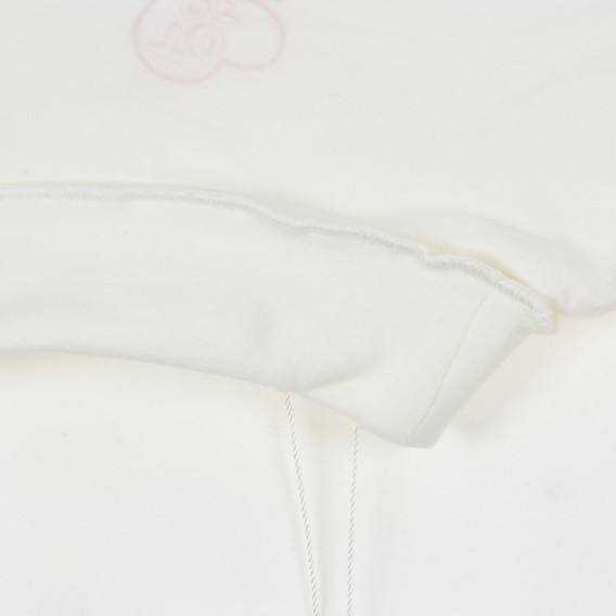 Памучна блуза тип поло за бебе, бяла Chicco 246324 3