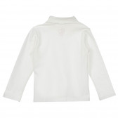 Памучна блуза тип поло за бебе, бяла Chicco 246325 4