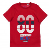 Памучна тениска с щампа, червена Chicco 246350 