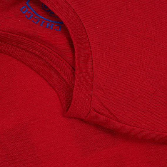 Памучна тениска с щампа, червена Chicco 246352 3
