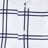 Памучна блуза с къдрички и сини акценти за бебе, бяла Chicco 246356 3