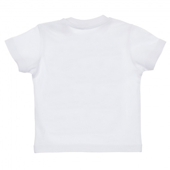 Памучна тениска Best day ever за бебе, бяла Chicco 246365 4