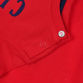 Памучна тениска с надписи за бебе, червена Chicco 246371 3