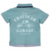 Памучна тениска с яка за бебе , зелена Chicco 246376 4