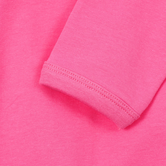 Памучна блуза с брокатен надпис за бебе, розова Chicco 246387 3